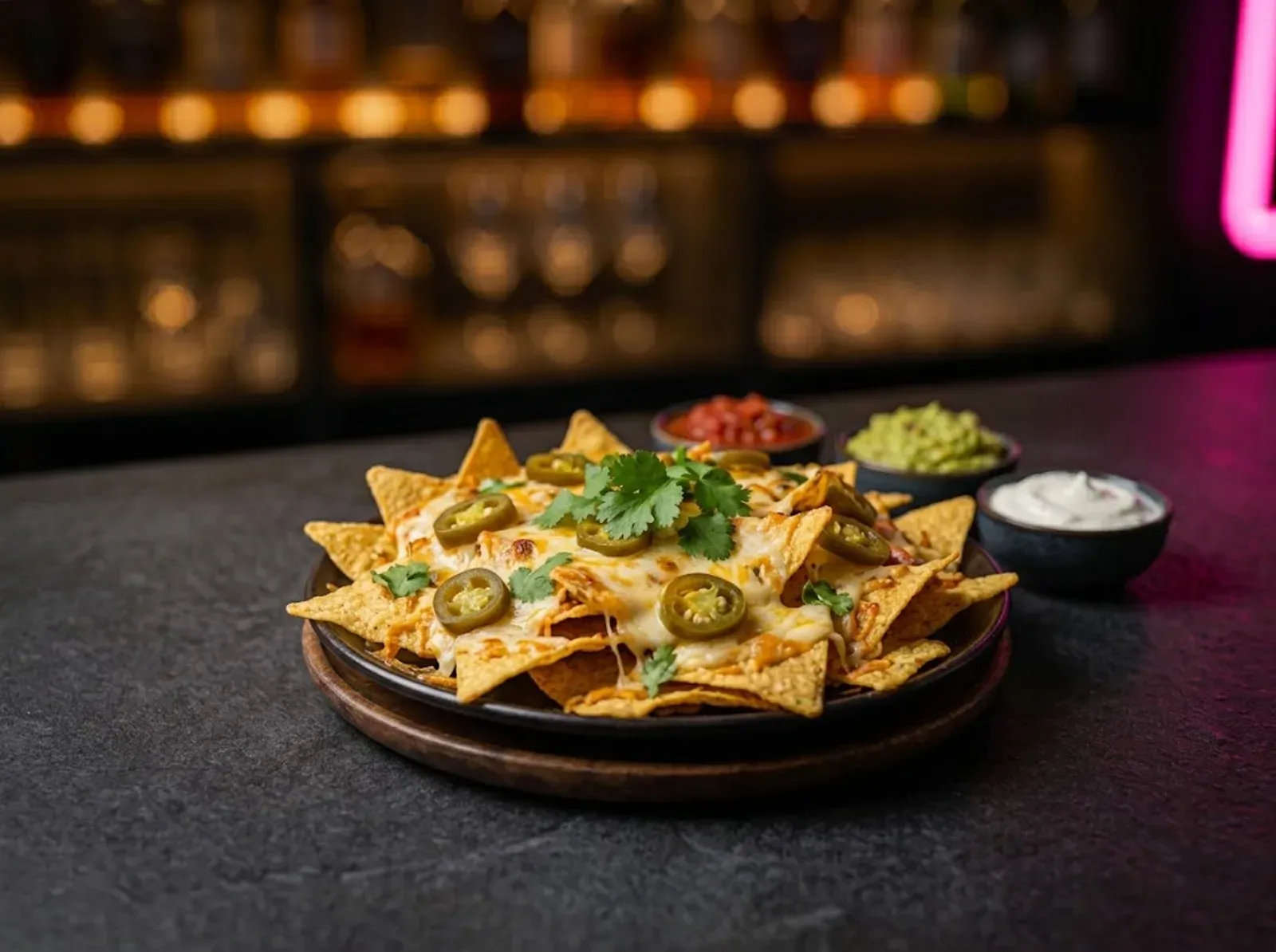 Nachos s sirno omako